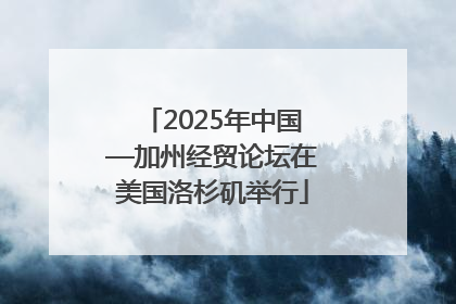 2025年中国—加州经贸论坛在美国洛杉矶举行