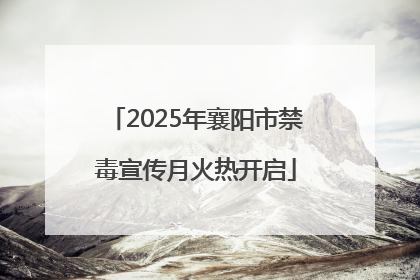 2025年襄阳市禁毒宣传月火热开启