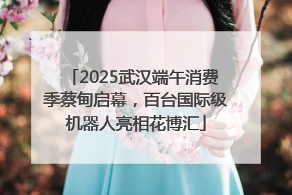 2025武汉端午消费季蔡甸启幕，百台国际级机器人亮相花博汇