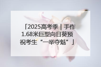 2025高考季｜手作1.68米巨型向日葵预祝考生“一举夺魁”
