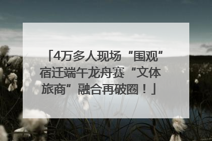 4万多人现场“围观” 宿迁端午龙舟赛“文体旅商”融合再破圈！