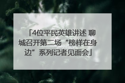 4位平民英雄讲述 聊城召开第二场“榜样在身边”系列记者见面会